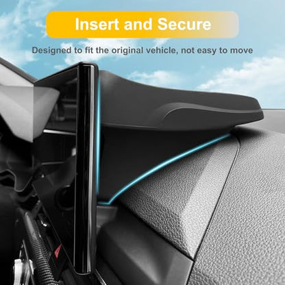 Silicone Center Console Dash Tray Organizer Compatible with Audi A4L/A4/S4/S5 2020-2024, Q5L/Q5L Sportback 2021-2024, for VW ID.4 2021-2023 Tesla Model 3 & Y, Dashboard Storage Box Organizer
