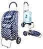 dbest products Trolley Dolly Shopping Grocery Foldable Cart Storage Mom, Blue Polka Dot - color: Blue Polka Dot, style: Cart
