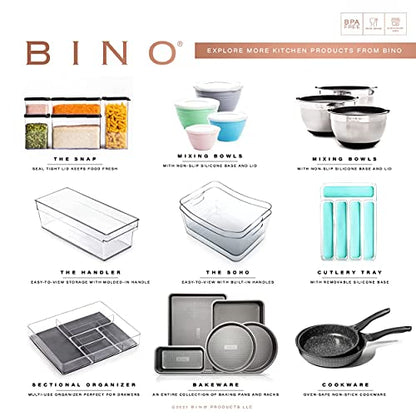 BINO | Stackable Storage Drawers, Small - Clear | THE CRATE COLLECTION | Storage Bins With Drawers | Bathroom Organizers | Under Sink Organizer | Vanity Cabinet Home Organization - size: Small