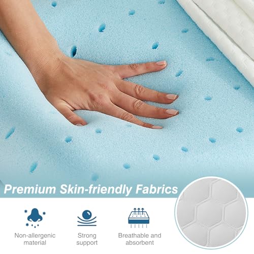 DUMOS Memory Foam Pillows for Sleeping 2 Pack, Bed Pillows for Adults with Washable Cover and Breathable Mesh, Gel Cooling Pillow for Back and Side Sleeper Support, White - size: 2 Pack