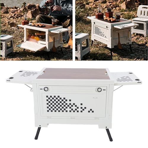 Folding Storage Camping Box Multifunctional 4 Way Opening Outdoor Camping Storage Box Durable Sturdy Foldable Design for Home Travel