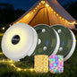 2-Pack Camping String Lights, 4-in-1 Quick-Closing, 32.8-Foot Rechargeable Tent Lights, 8 Lighting Modes, Portable LED Lights, Christmas Fairy Lights Party Decorations Camping Essentials - size: 2