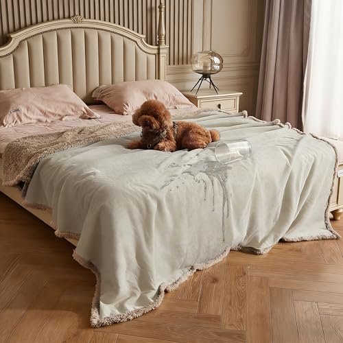 Kritter Planet Waterproof Reversible Pet Blanket for Dogs and Cats | 80 x 90 Inch, Waterproof Cover for Sofa and Bed, Washable Protection Against Fur, Dirt, Scratches and Everyday Messes - color: Camel/Taupe, size: 90"x80"