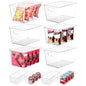 Vtopmart 10 Pack Clear Plastic Storage Bins with Lid Set, 6 Large and 4 Small Pantry Organizers and Storage Bins with Handle, Storage Containers for Pantry, Kitchen, Fridge, Cabinet Organization - size: 6 Large (With Lid) + 4 Small