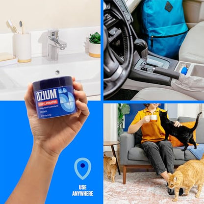 Ozium 4.5 Oz. Odor Eliminating Gel for Homes, Cars, Offices and More, Original, 4 Pack - size: 4.5 Ounce (Pack of 4)