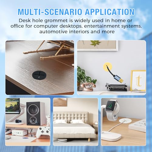 Desk Grommet, 1 in 25 mm Silicone Rubber Grommets, White Desk Hole Cover for Cables, Flexible Wall Cord Pass Through Grommet for Office Table Computer Home Furniture Wire Organizer-15 Pcs - size: 1"(25 mm)-15Pcs, style: White