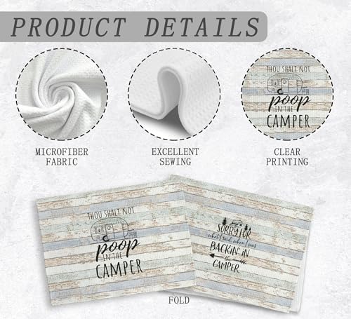 Thou Shalt not P in The Camper Kitchen Towels and Dishcloths Sets of 2,Campsite Cabin RV Drying Cloth Hand Towels Tea Towels for Bathroom Kitchen,Campers Camping Lovers Gifts,16×24 inches - color: Recreational Vehicle-4