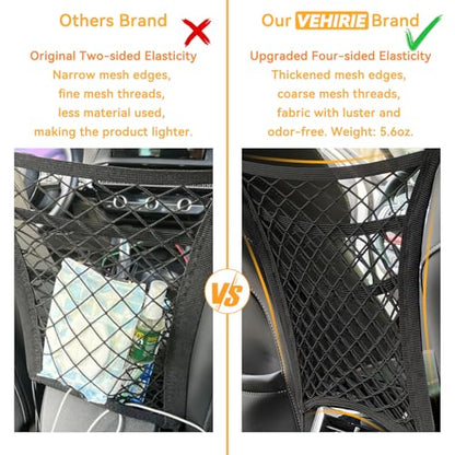 Car Dog Barrier for SUV, Pet Barrier Car Mesh Organizer for Dog & Child Drive Safety Barrier with Mesh Pockets, Storage Bag Travel Essentials Holder - size: 11.8 x 10.6 Inch