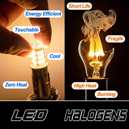 Ziomitus BA15S Led 12V Landscape RV Camper Interior Light Bulbs, P21W 1156 1141 2700k Warm White,DC Bayonet Single Contact Base BA15S Bulbs for Marine Boat Trailer Lights,5 Pack - color: 1156 Warm