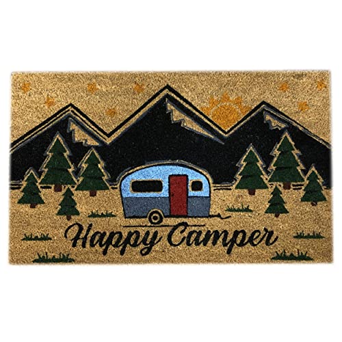 Rivers Edge Products 30" x 18" Coir Door Mat - Fade-Resistant Welcome Mat with Non-Slip Backing - Decorative Indoor Outdoor Rug for Home, Front Porch, Entryway, Patio, Cabin - - color: Winchester