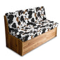 Cow Print 2 Pcs RV Dinette Cushion Covers Thickened Camper Seat Covers Dinette Booth Stretch Loveseat Sofa Chair Cover Furniture Protector for RV Camper Car Bench - color: Cow