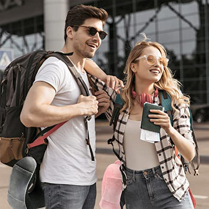 urnexttour Neck Pillow Airplane-2 Pack Memory Foam Travel Pillow, Soft Support Travel Neck Pillow for Travelling, Sleeping Rest, Car, Train and Home Use (Grey&Pink) - color: Grey&pink