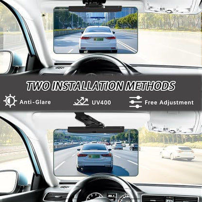Sun Visor Extender for Cars，Adjustable Car Visor Extender Sun Blocker(UV400) ，Polarized Car Sun Visor，Safe Driving Extension for Glare，Clip on Sun Visors for Cars, Universal (Universal, L) - style: Universal