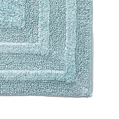 Eddie Bauer - Bathroom Rug, 100% Soft Plush Tufted Cotton Runner Rug, Highly Absorbent, Quick-Dry, and Skid-Resistant Backing (Logan Turquoise, 22" x 60") - color: Turquoise, style: 22" x 60"