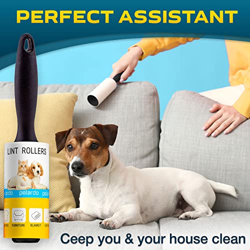 Lint Rollers for Pet Hair, White, Sticky Remover for Couch, Clothes, Furniture and Carpet, Dog and Cat Fur Remover, Animal Fuzz, 5 Large Sticky Rollers - size: 5 pcs - 450 Sticky Sheets