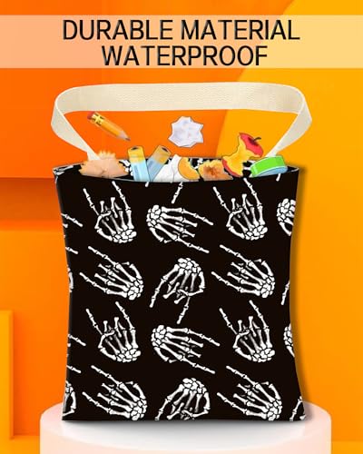 Car Garbage Can, Car Trash Bag Can for Vehicle, Travelling, Camping - Hanging Back Seat Organizer With Rock Skull Hands Design - color: Rock Skull Hands