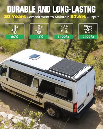 18BB 200W Solar Panel, 2Pcs N-Type 12V/24V 100 Watt Solar Panels, 25% High Efficiency Monocrystalline Solar Module, for RV, Boat, Marine, Trailer, Farm, Rooftop and Home Off-Grid System - style: 200W-100W 2PC