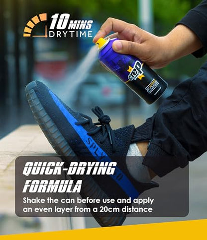 Crep Protect Shoe Protector Spray & Premium Sneaker Cleaning Kit, with Brush, Solution, Microfibre Cloth and Reusable Pouch, Sneaker Care Kit