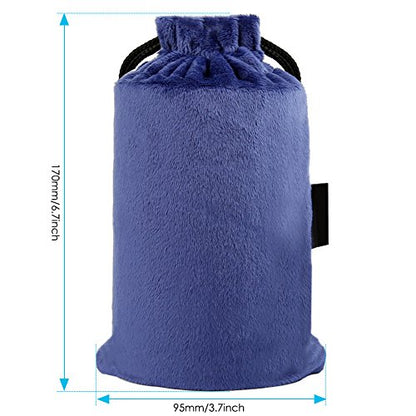 Inflatable Travel Pillow for Airplane, Soft Velvet Inflatable Travel Neck Pillow for Airplanes, Train, Car, Home and Office with Packsack & Comfortable Velvet - Blue - color: Blue
