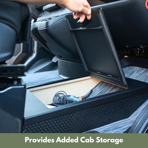 VanMart Vanspeed Sprinter Van Footrest Storage with Built-in Compartment - Reduces Leg Fatigue & Maximizes Cab Storage Space for 2007+ Mercedes Sprinter Crew, Cargo & Passenger Vans