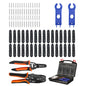 35PCS Solar Crimper Tool Kit, Solar Panel Cable MC4 Connectors 14-10AWG, 30 Pairs Male/Female Solar Connectors, 1PCS Solar Crimper, 1PCS Stripper, 2 PCS Spanner Wrench