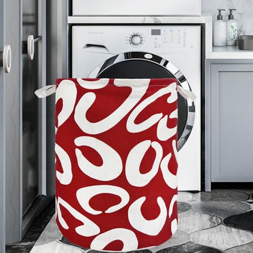Merdes 19.7’’ Waterproof Foldable Laundry Hamper, Dirty Clothes Laundry Basket, Linen Bin Storage Organizer for Toy Collection (Red C) - color: Red C