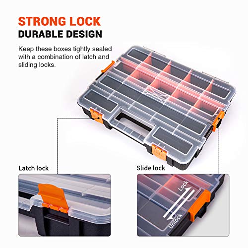 P-SH-Tote Shelf Kit for Van Shelving Storage, 3 Plastic Storage Box w/ 1 set Organizer Holder for Small Parts, Screws and Hardwares