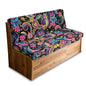 Floral Print 2 Pack RV Dinette Cushion Covers Stretch Camper Cushion Slipcover Pet-Friendly RV Couch Cover Fuzzy Sofa Slipover for Travel Trailer Couch - color: Floral