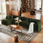 SoarFlash Chenille Sectional Sofa, Comfy L Shaped Modular Coush Sofa with Ottoman, Modern 4 Seat Couch Deep Seat Sofa Set for Living Room,Green - color: Green, size: 4 Seat+1 Ottoman