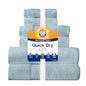 Arm & Hammer Quick Dry Bath Towel Set, 6 Piece, Light Blue - color: Light Blue