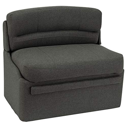 RecPro Charles 38" RV Dinette Booth with Storage | Cloth | Converts to Bed | RV Dining Room | RV Furniture (1 Booth, Fossil) - color: Fossil, size: 1 Booth