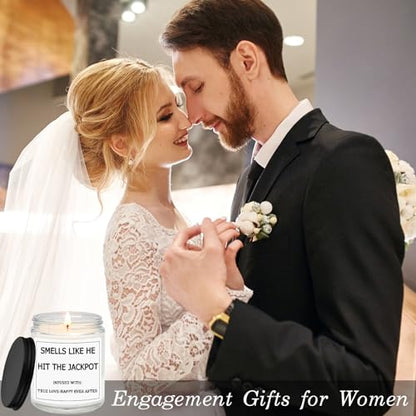 Bridal Shower Gifts for Bride, Bride to Be Engagement Gift for Couples Women, Funny Wedding Lavender Candles - style: JACKPOT