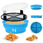 FJNATINH Collapsible Batter Bowl - Mess Free Better Breader Shaker Bowl with Lid Breading Shaker Container - Great for Fried Fish, Fried Chicken, Onion Rings, Wings,No Leak,Easy to Store,Sky Blue - color: Sky Blue