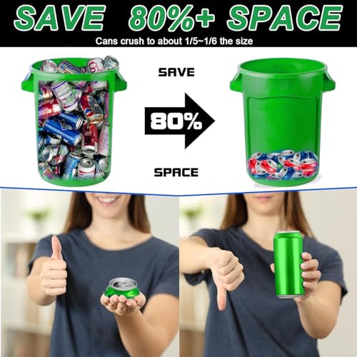Can Crusher Wall-Mounted, Can Compactor Heavy Duty for 8/12/160Z, Can Crusher for Recycling Aluminum Soda, Beer Cans and Bottles - color: BLACK