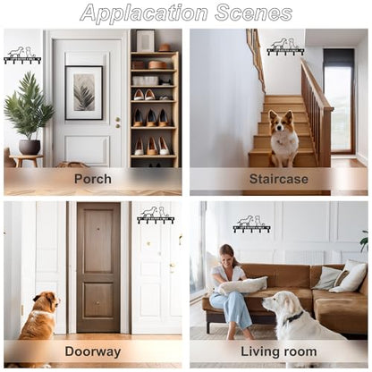 5 Hook Dog Leash Holder for Wall, for Entrances Key Holder Wall Mount&Dog Organization and Storage Gifts for Dog Lovers