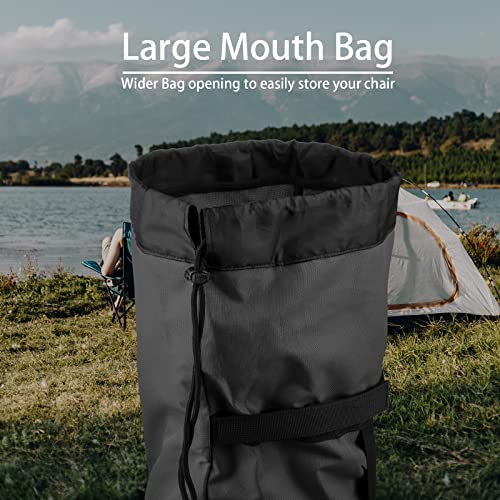 Xxerciz Folding Chair Bag Camp Chair Replacement Bag, Protective Carrying Chair Bag with Adjustable Shoulder Strap for Coleman, Coastrail, Kijaro, GCI Camping Chair, Gray (Chair is not Included) - color: Grey