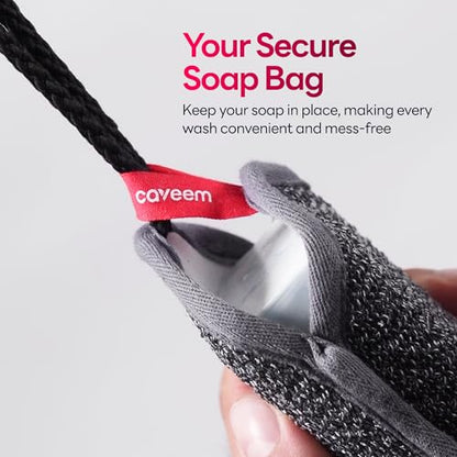 CAVEEM 2 Pack Dual-Sided Softness Exfoliation Soap Pouch, Soap Saver Bag for Bar Soap, Soap Mesh Pocket Bar Holder for Washing Body, Soap Sack Sponge Bag for Shower Bath - style: Softness Exfoliation