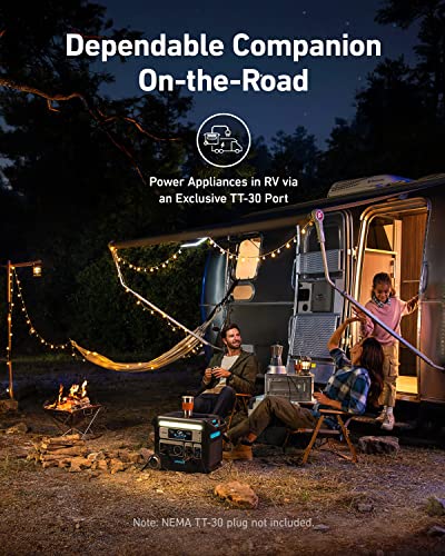 Anker SOLIX F2000 Portable Power Station, PowerHouse 767, 2400W Solar Generator, GaNPrime Battery Generators for Home Use, LiFePO4 Power Station for Outdoor Camping, and RVs (Solar Panel Optional) - style: F2000