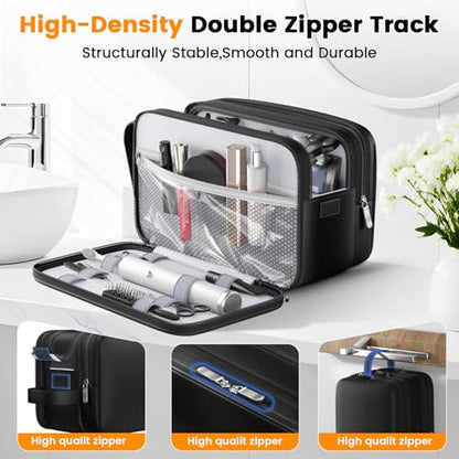 Toiletry Bag for Men, Water-Resistant Mens Toiletry Travel Bag & Tactical Shower Bag, Toiletries Travel Bag Storage for Grooming Accessories, Toiletry Bags for Travel Gym Dorm