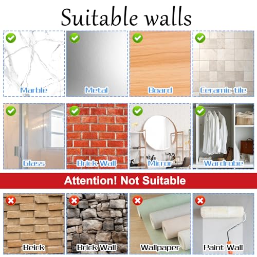 Nogeqi 20 PCS Clear Adhesive Hooks for Hanging, Plastic Small Acrylic Sticky Wall Hooks with Non Marking Sticker for Home Kitchen Bathroom Bedroom Office