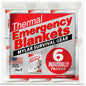 Emergency Blankets for Survival Gear and Equipment x6, Space Blanket, Mylar Blankets, Thermal Blanket, Survival Blanket, Survival Kits Emergency Kit, Emergency Supplies, Foil Blanket Camping Shelter - size: 6 pack