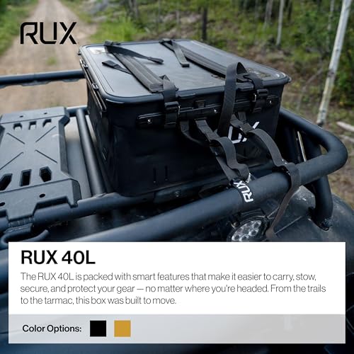 RUX 40L Collapsible Gear Box (Black) - Modular Adventure Storage Solution For Camping Storage, Overlanding, Off-road And Van Life - Weatherproof, Durable and Multifunctional - color: Bronze