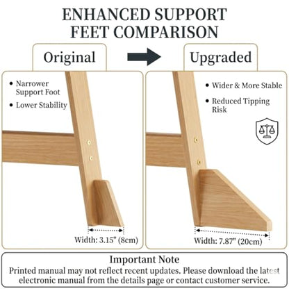 COSYLAND Foldi Foldable Toddler Kitchen Stool - Adjustable Height Toddler Standing Tower with Net & Safety Feet, IF Award-Winning Wooden Learning Step Tower for Kids Ages 18M-6Y, Natural - color: Natural