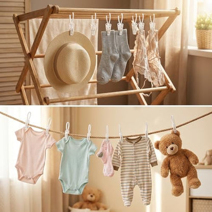 ElevateTech Multi-Purpose Laundry Hooks Clothes Pins Hanging Clips Towel Clips Hanger Organizer Clothes Closet Organizer for Closet Travel Pants Socks Handbags Hat Boot Bra
