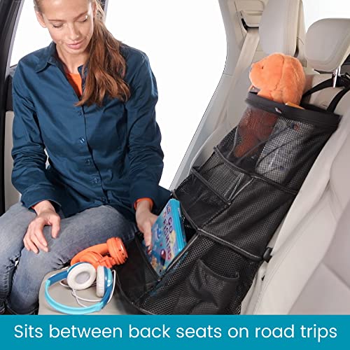 High Road Multipurpose Car Storage Organizer with Mesh Bins - SUV Trunk Organizer, Passenger Seat Organizer or Back Seat Storage Caddy