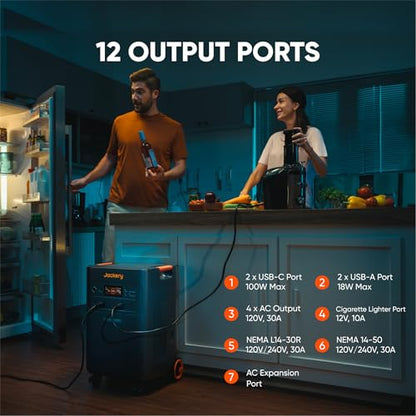 Jackery Solar Generator 5000 Plus Portable Power Station with Extra Battery and 500W, 10kWh LFP Battery, 7200W AC Output Solar Generator for Home Use, Emergency Backup - style: Explorer 5000 Plus+EB+500X