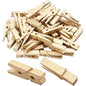 Jdesun 50 Pieces Photo Clips,Mini Gold Wooden Picture Paper Clip Clothespins Peg for Office,Home,Arts - color: Gold(wood)