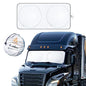EcoNour Semi-Truck Sun Shade for Windshield (2 Ring) | 240T UV Protective Sunshade for Truck Windshield Maximum Coverage to Block UV/Sun Heat Rays - size: Large-SemiTruck