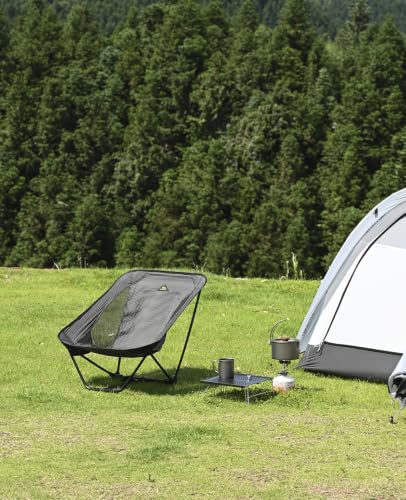 iClimb Mini Solo Folding Table Ultralight Compact for Backpacking Camping Hiking Beach Picnic (Gunmetal, S) - color: Gunmetal, size: Small