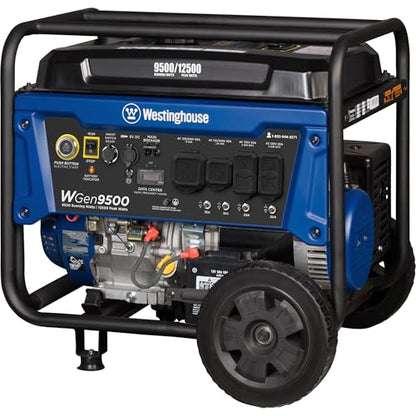 Westinghouse Outdoor Power Equipment 12500 Peak Watt Home Backup Portable Generator, Remote Electric Start with Auto Choke, Transfer Switch Ready 30A & 50A Outlets, Gas Powered - style: 12500 Watts - Gas Only
